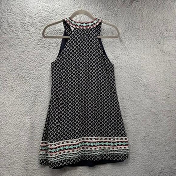 THML Medium Halter Top Dress Embroidery Lined Casual Vacation Beach Party Fun - Picture 12 of 12